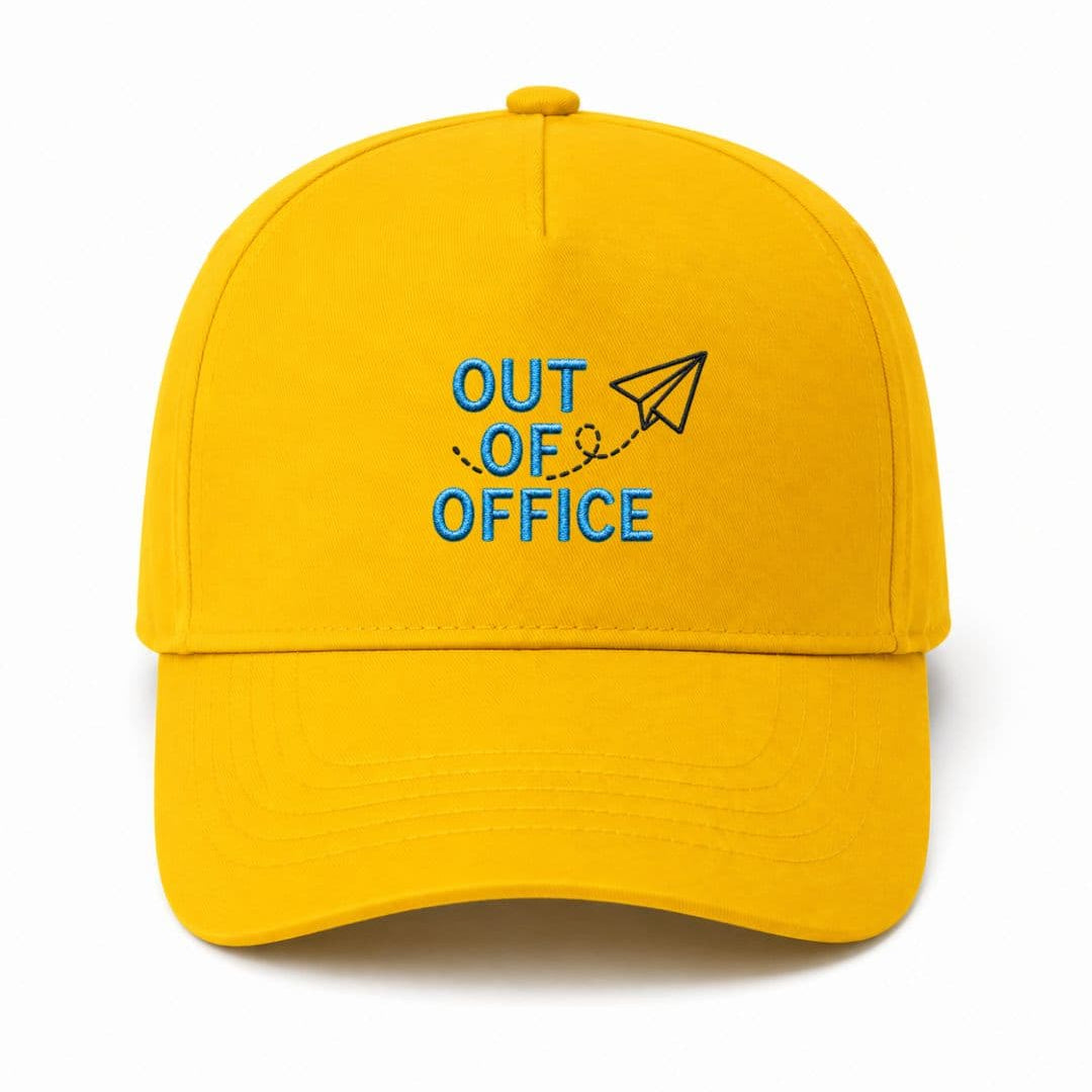 Ricamo Personalizzato - Cappellino Ricamato Unisex Da Baseball Regolabile – Design Out off office con logo aereo-Biiply