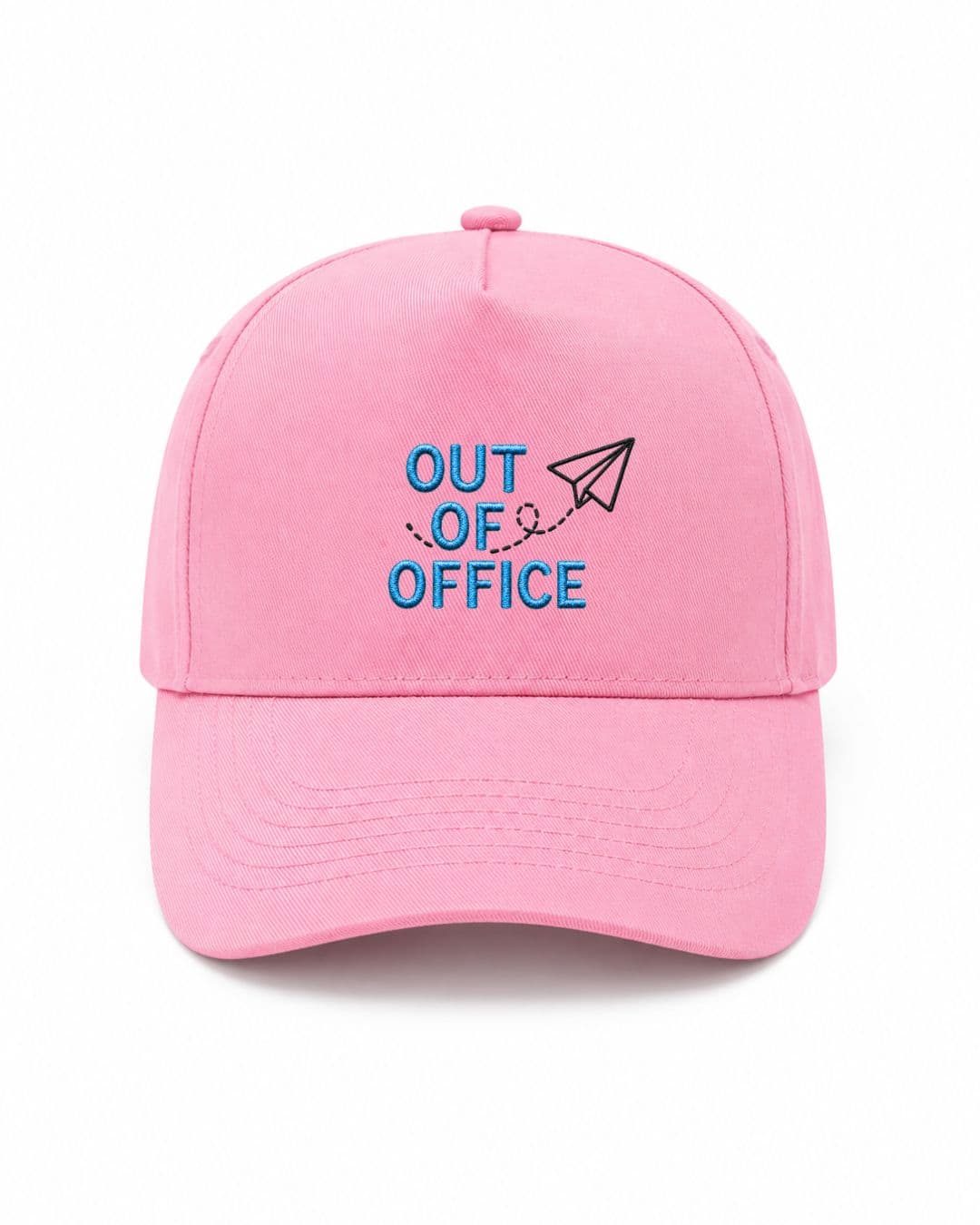 Ricamo Personalizzato - Cappellino Ricamato Unisex Da Baseball Regolabile – Design Out off office con logo aereo-Biiply