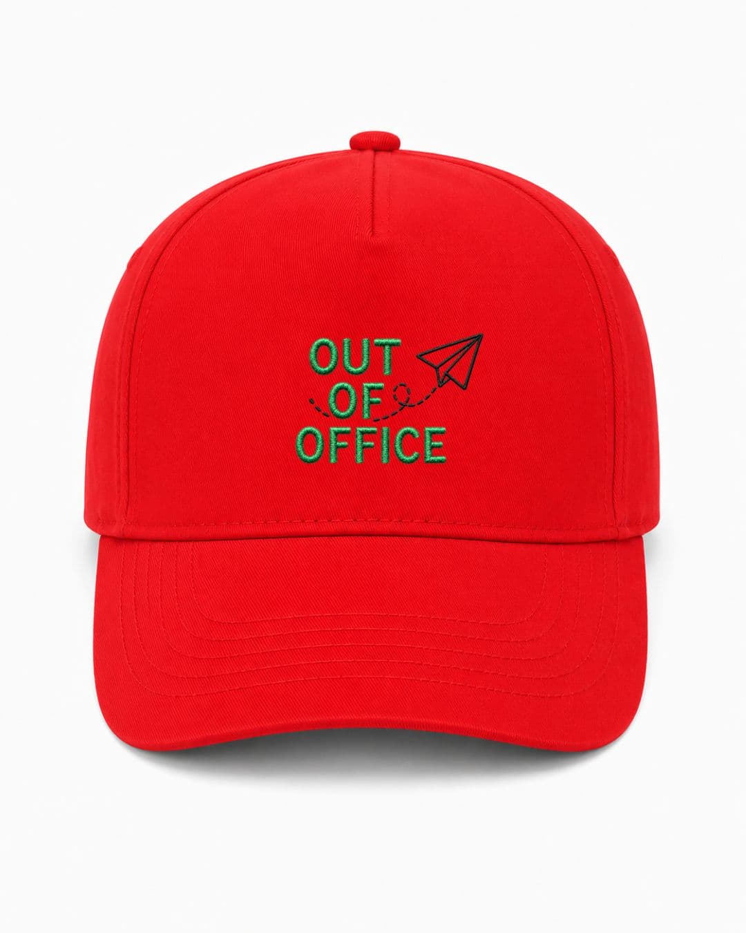 Ricamo Personalizzato - Cappellino Ricamato Unisex Da Baseball Regolabile – Design Out off office con logo aereo-Biiply