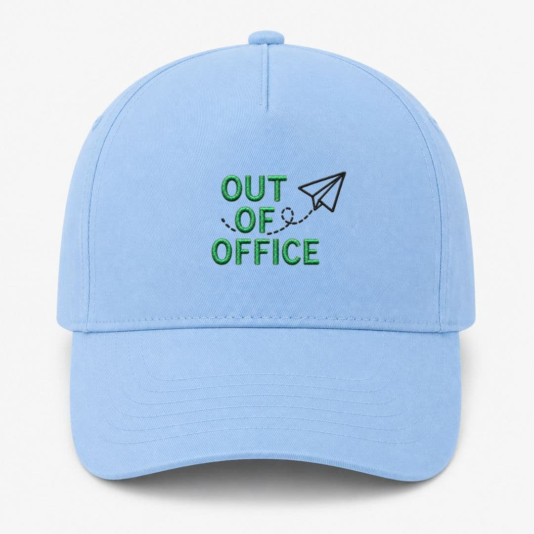 Ricamo Personalizzato - Cappellino Ricamato Unisex Da Baseball Regolabile – Design Out off office con logo aereo-Biiply