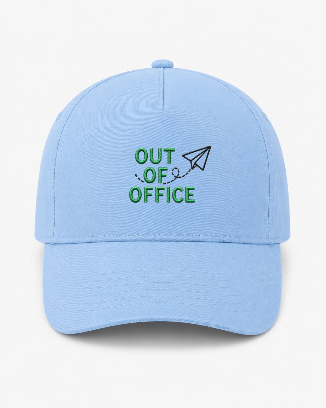 Ricamo Personalizzato - Cappellino Ricamato Unisex Da Baseball Regolabile – Design Out off office con logo aereo-Biiply