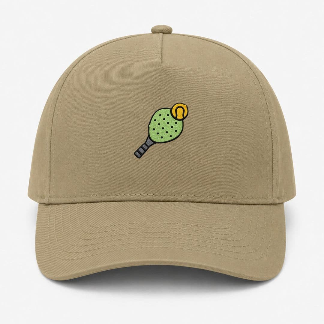 Ricamo Personalizzato - Cappellino Ricamato Unisex Da Baseball Regolabile – Design Racchetta da Paddle + Palla-Biiply