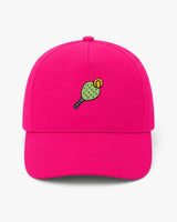 Cappellino Ricamato Unisex Da Baseball Regolabile – Design Racchetta da Paddle + Palla