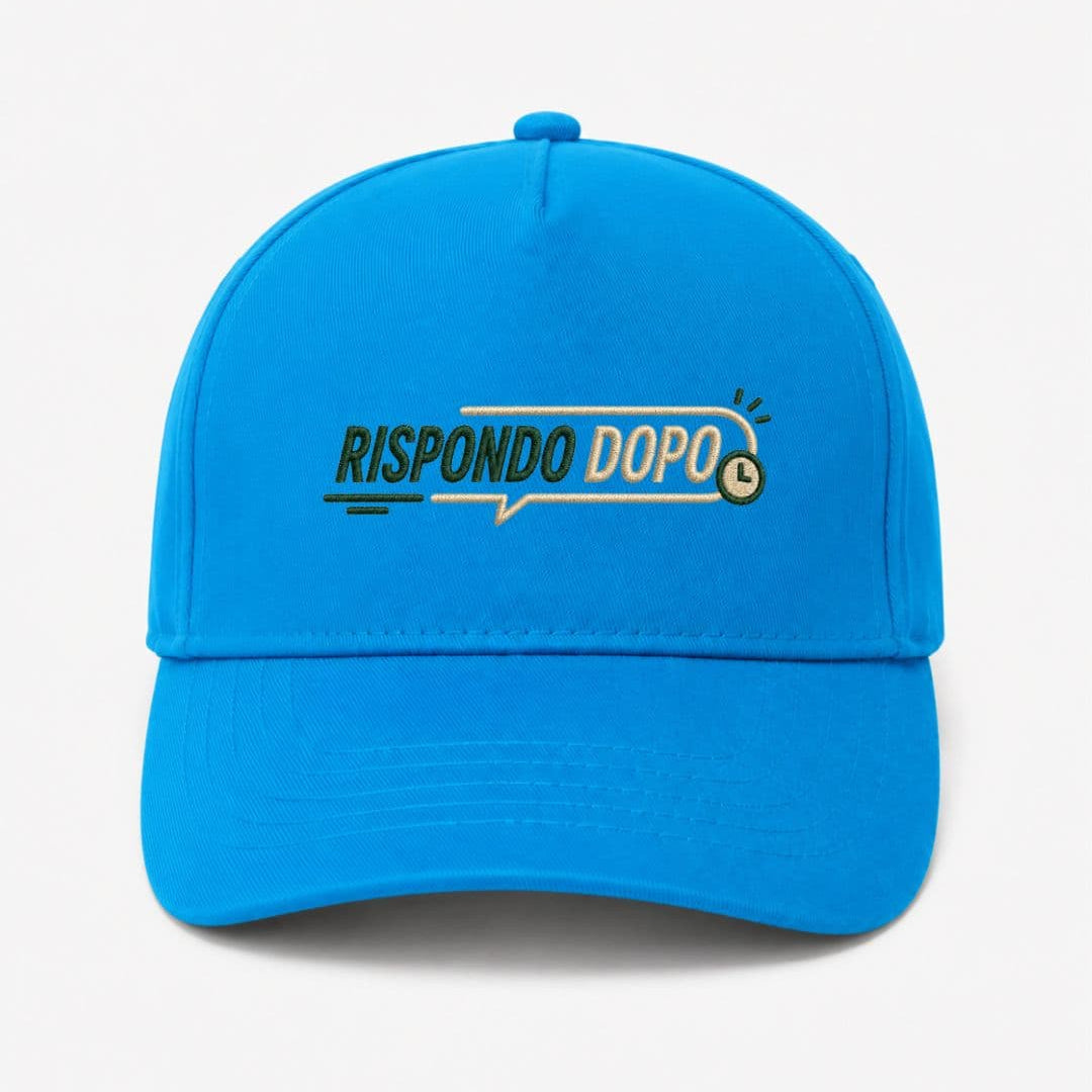 Ricamo Personalizzato - Cappellino Ricamato Unisex Da Baseball Regolabile – Design Rispondo dopo-Biiply