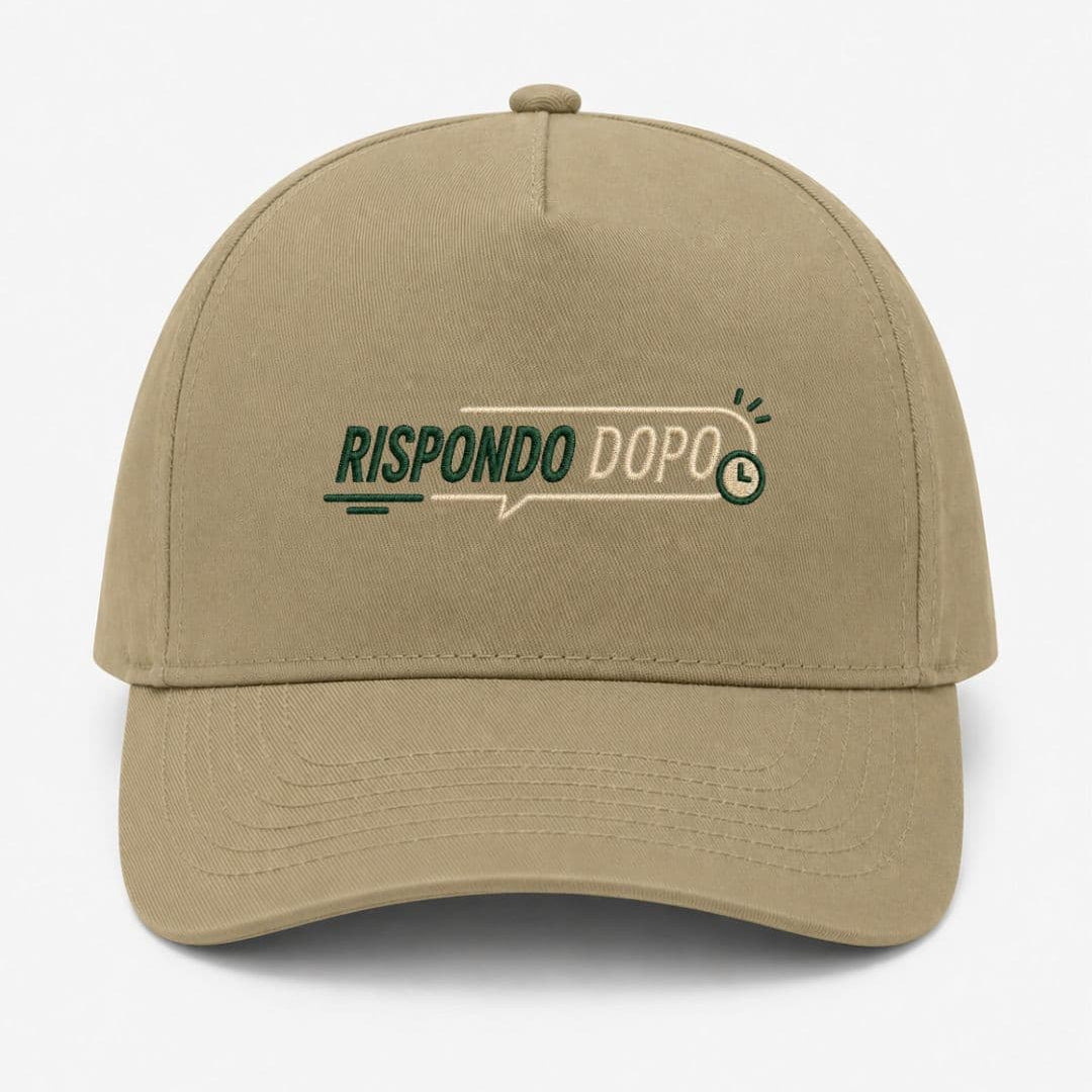 Ricamo Personalizzato - Cappellino Ricamato Unisex Da Baseball Regolabile – Design Rispondo dopo-Biiply