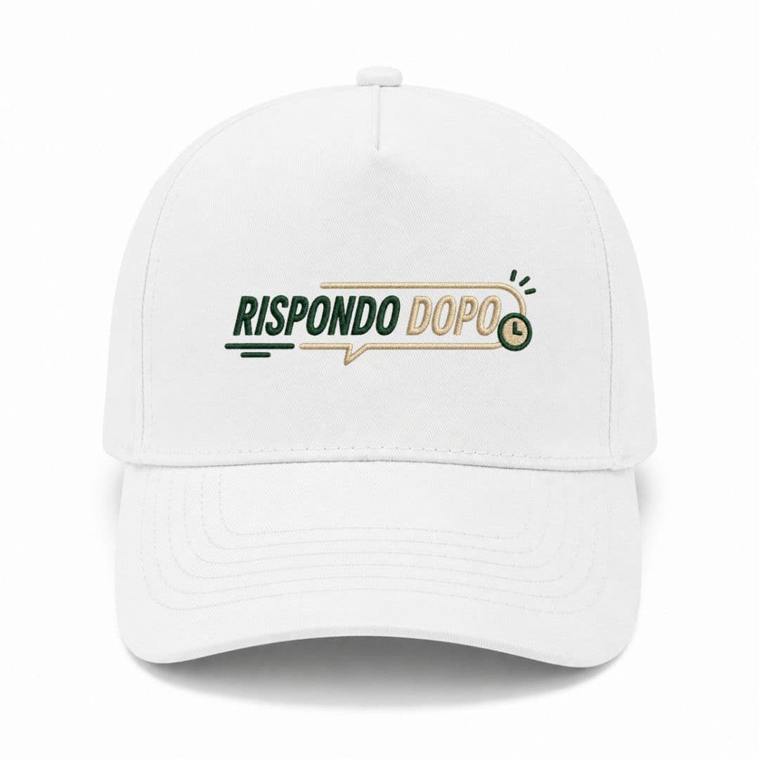 Ricamo Personalizzato - Cappellino Ricamato Unisex Da Baseball Regolabile – Design Rispondo dopo-Biiply