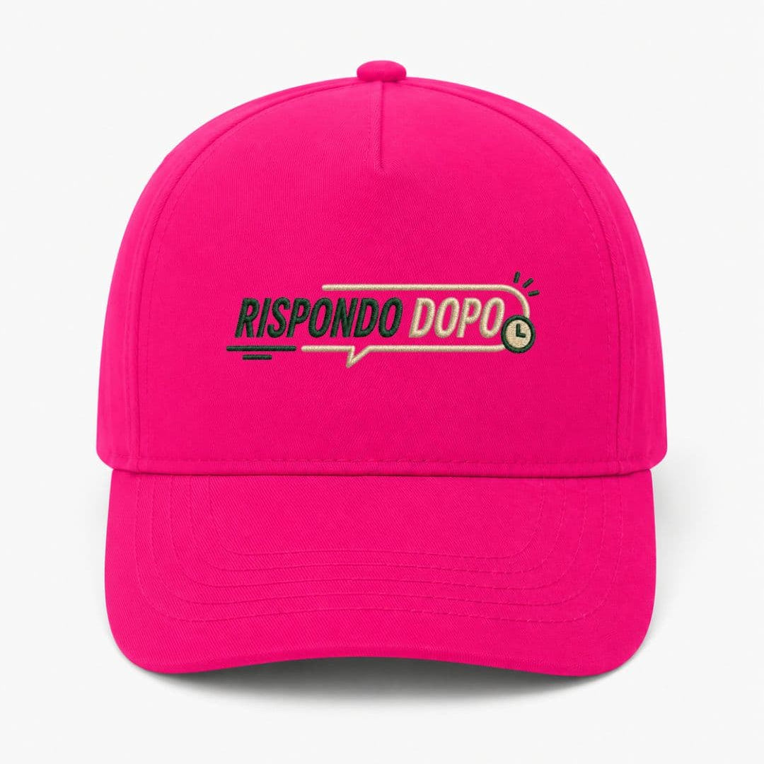 Ricamo Personalizzato - Cappellino Ricamato Unisex Da Baseball Regolabile – Design Rispondo dopo-Biiply