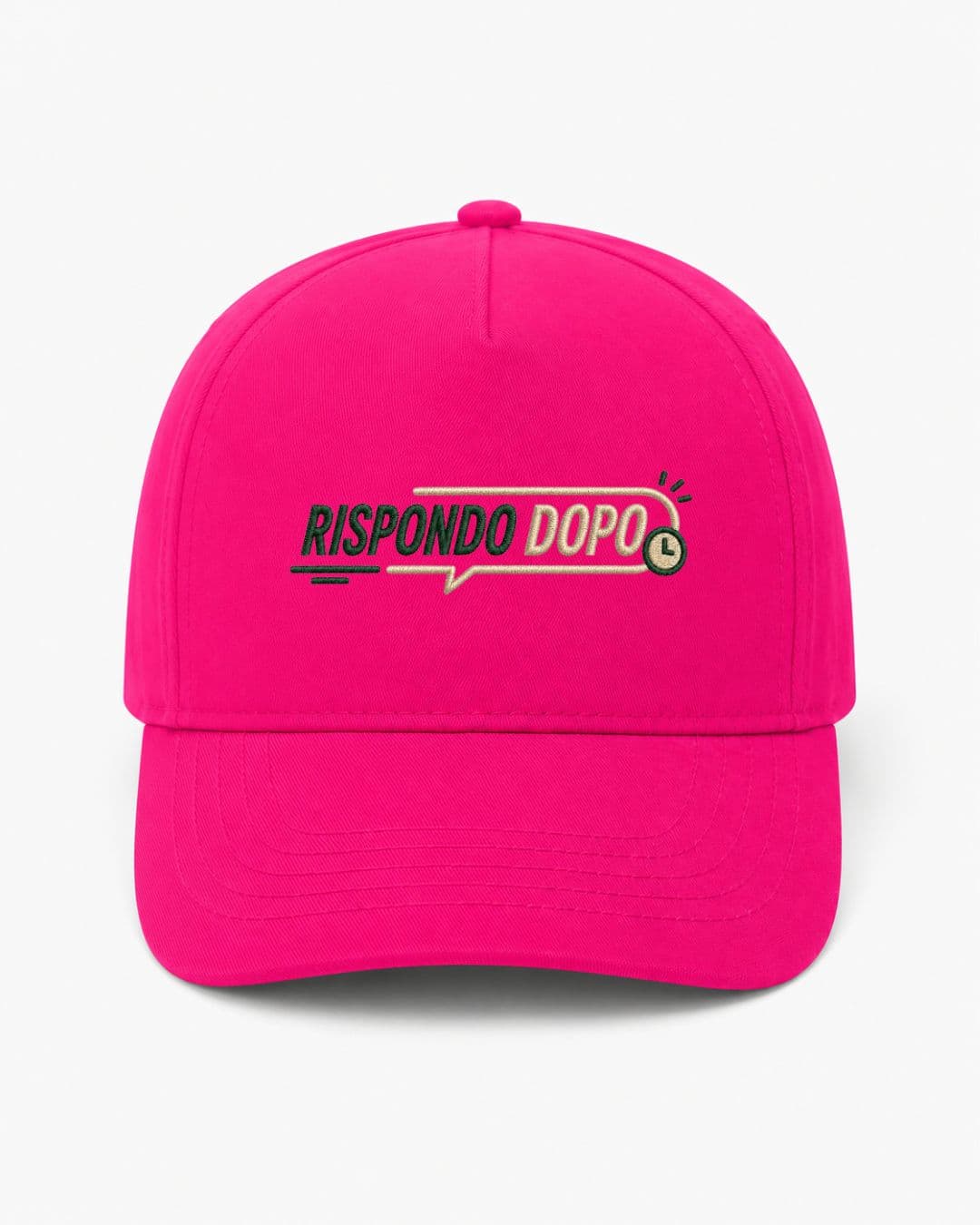 Ricamo Personalizzato - Cappellino Ricamato Unisex Da Baseball Regolabile – Design Rispondo dopo-Biiply