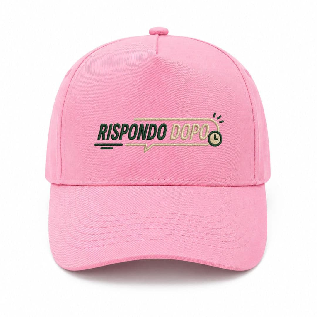 Ricamo Personalizzato - Cappellino Ricamato Unisex Da Baseball Regolabile – Design Rispondo dopo-Biiply