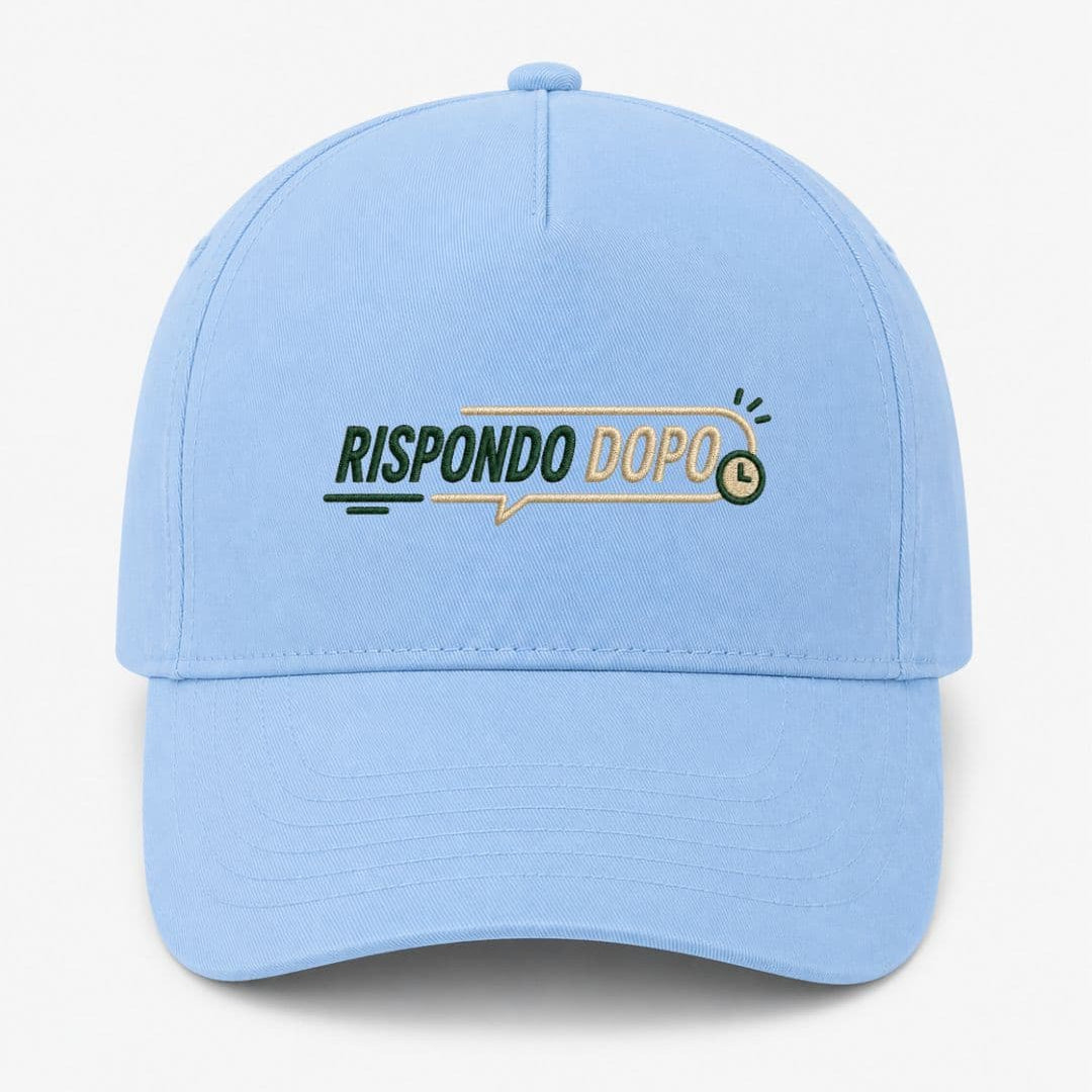 Ricamo Personalizzato - Cappellino Ricamato Unisex Da Baseball Regolabile – Design Rispondo dopo-Biiply