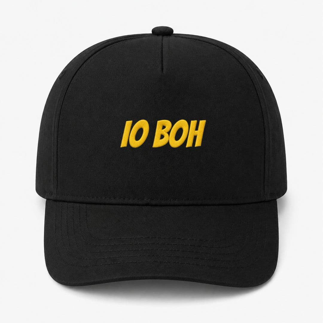 Ricamo Personalizzato - Cappellino Ricamato Unisex Da Baseball Regolabile – Design Scritta Io boh-Biiply