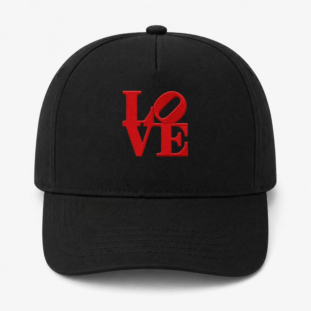 Ricamo Personalizzato - Cappellino Ricamato Unisex Da Baseball Regolabile – Design Scritta Love-Biiply