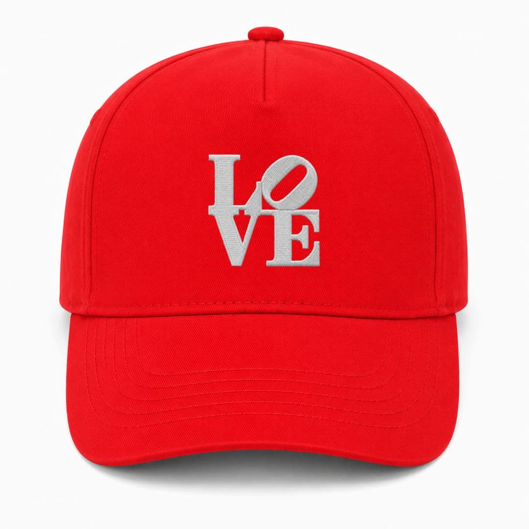 Ricamo Personalizzato - Cappellino Ricamato Unisex Da Baseball Regolabile – Design Scritta Love-Biiply