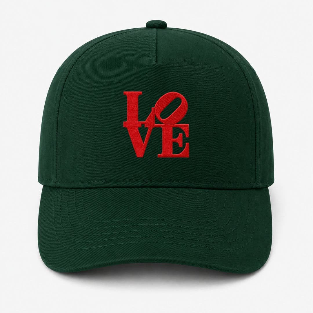 Ricamo Personalizzato - Cappellino Ricamato Unisex Da Baseball Regolabile – Design Scritta Love-Biiply