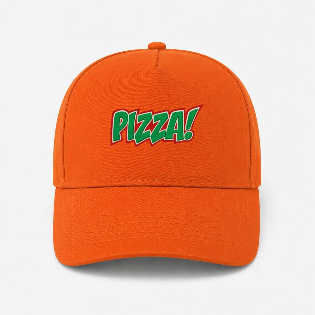 Ricamo Personalizzato - Cappellino Ricamato Unisex Da Baseball Regolabile – Design Scritta Pizza-Biiply