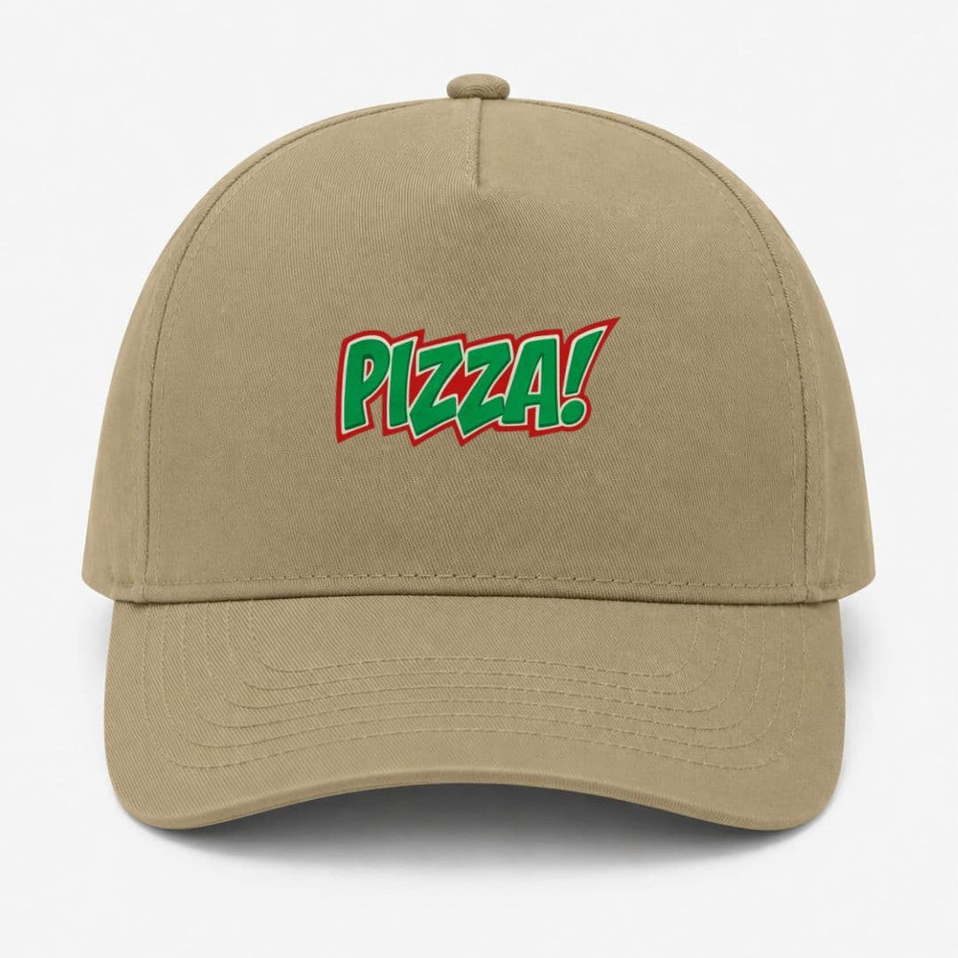 Ricamo Personalizzato - Cappellino Ricamato Unisex Da Baseball Regolabile – Design Scritta Pizza-Biiply