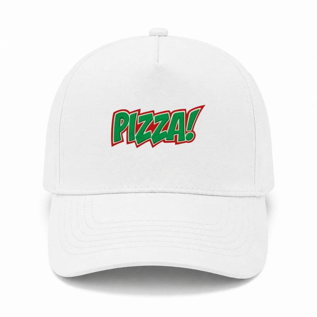 Ricamo Personalizzato - Cappellino Ricamato Unisex Da Baseball Regolabile – Design Scritta Pizza-Biiply