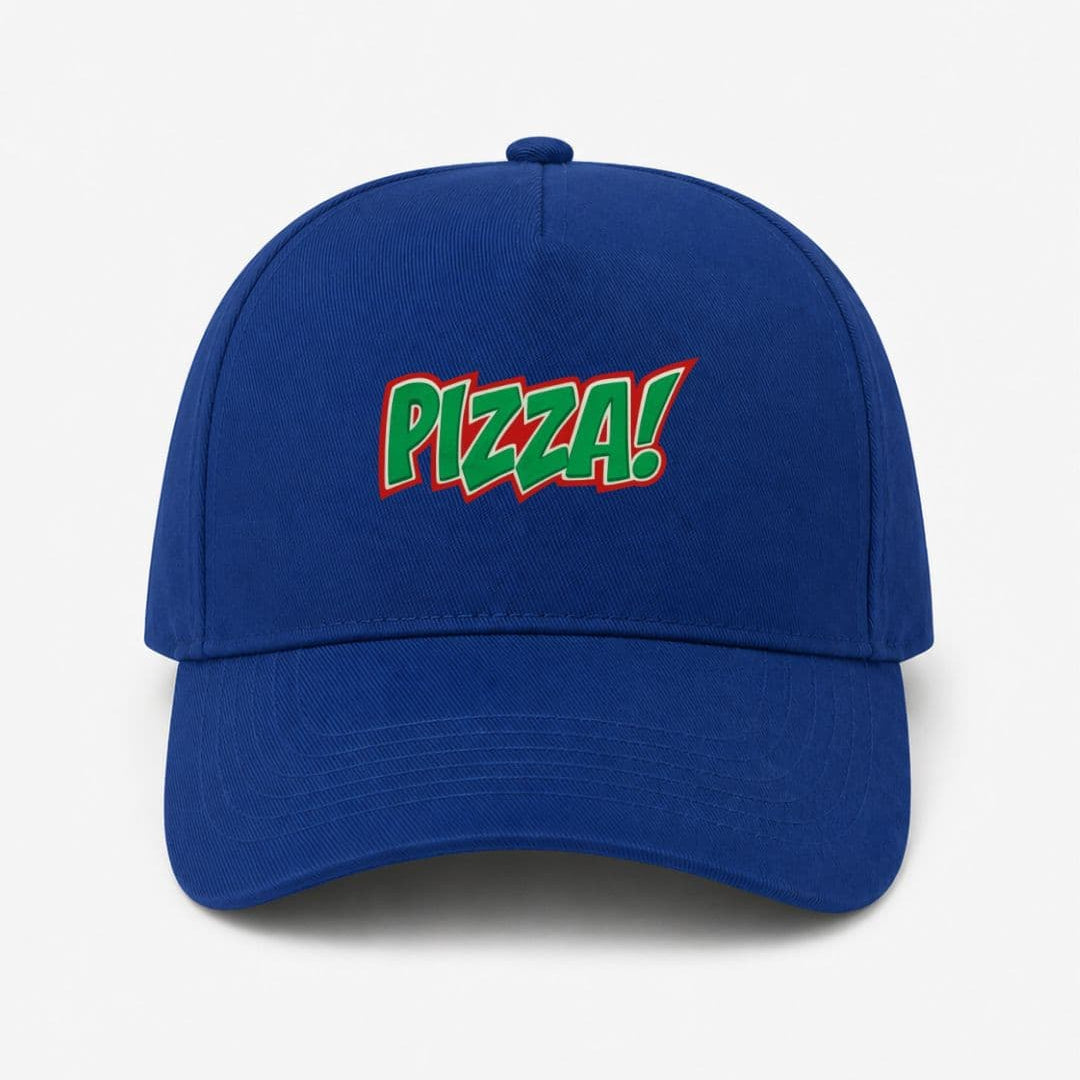 Ricamo Personalizzato - Cappellino Ricamato Unisex Da Baseball Regolabile – Design Scritta Pizza-Biiply