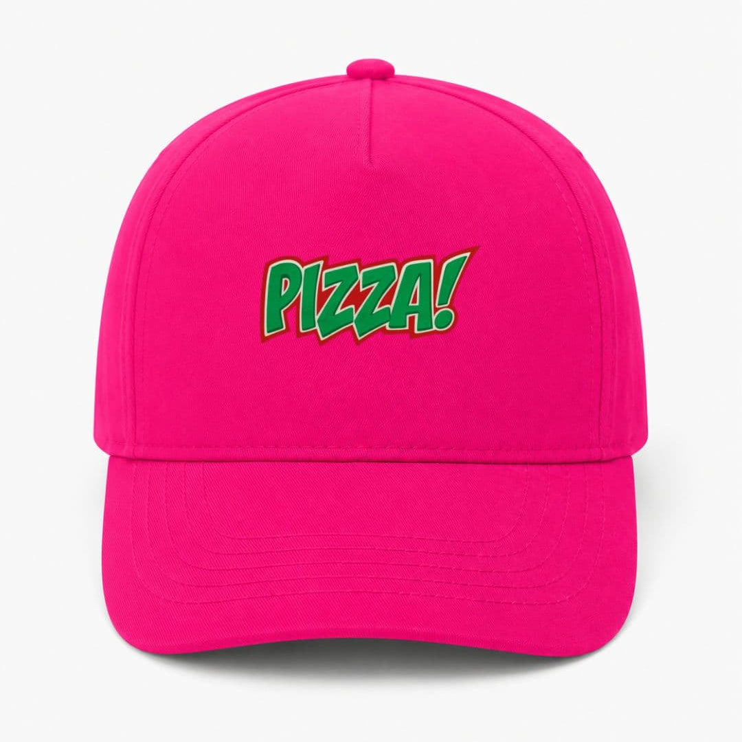 Ricamo Personalizzato - Cappellino Ricamato Unisex Da Baseball Regolabile – Design Scritta Pizza-Biiply