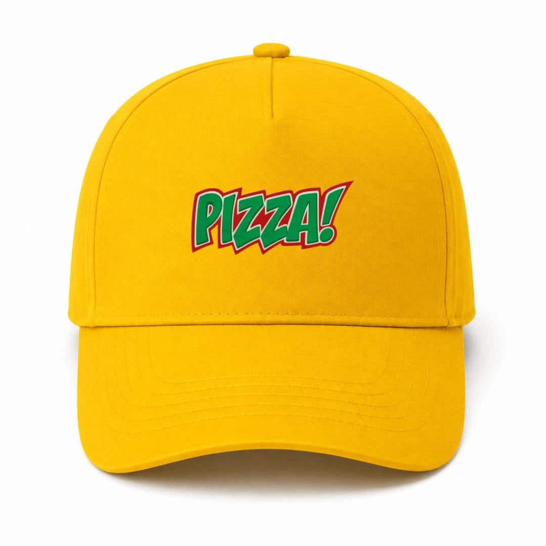Ricamo Personalizzato - Cappellino Ricamato Unisex Da Baseball Regolabile – Design Scritta Pizza-Biiply