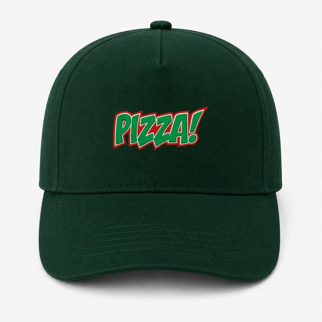 Ricamo Personalizzato - Cappellino Ricamato Unisex Da Baseball Regolabile – Design Scritta Pizza-Biiply