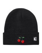 Ricamo Personalizzato - Cappello a Maglia in RPET Riciclato – Morbido e Caldo – Linea Sostenibile Naturaleine – Design Ricamato Ciliegia-Biiply