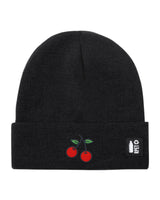 Recycled RPET Knit Hat – Soft and Warm – Naturaleine Sustainable Line – Cherry Embroidered Design