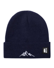Ricamo Personalizzato - Cappello a Maglia in RPET Riciclato – Morbido e Caldo – Linea Sostenibile Naturaleine – Design Ricamato Montagna-Biiply