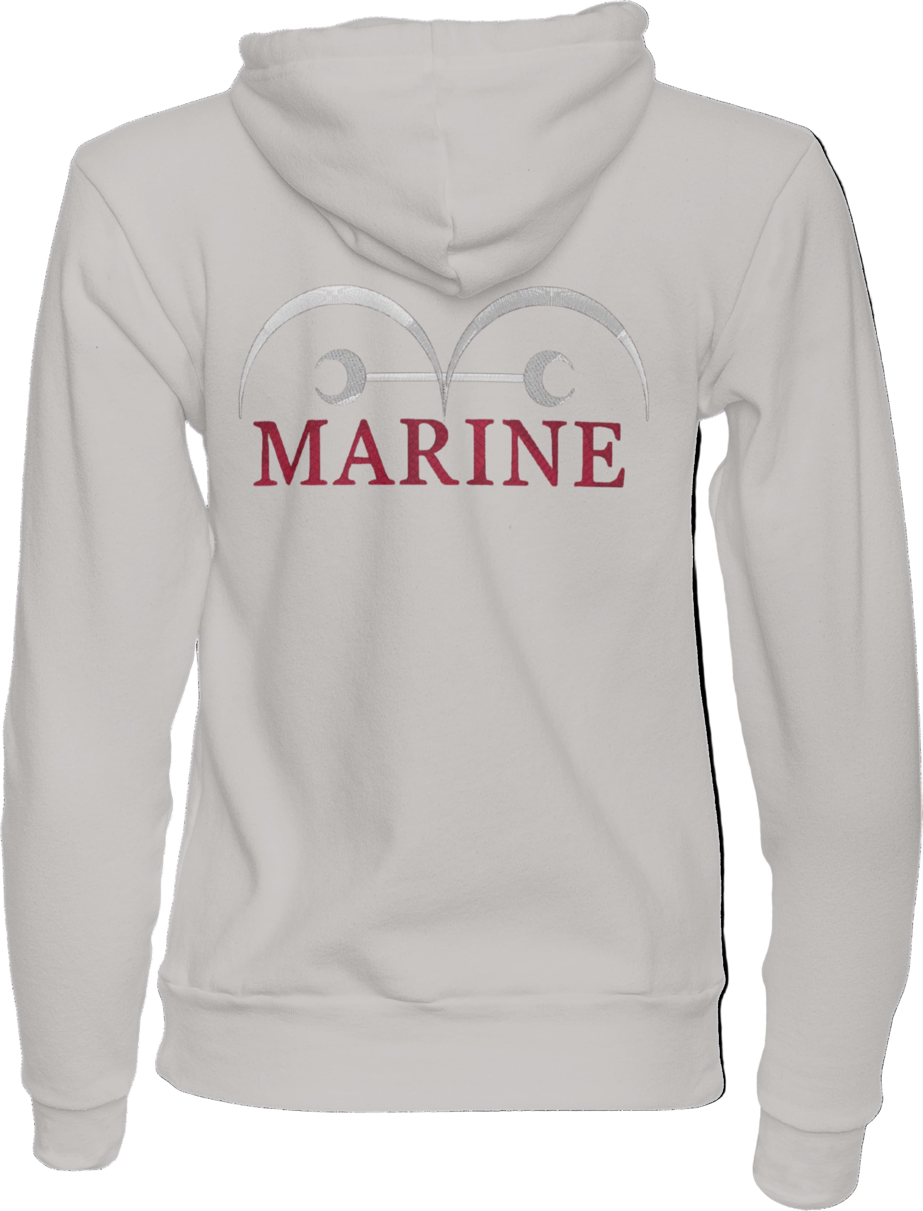 Ricamo Personalizzato - Felpa Ricamata Anteriormente e Posteriormente Unisex – Morbida con Cappuccio e Tasca Frontale – Vice Admiral Garp-Biiply