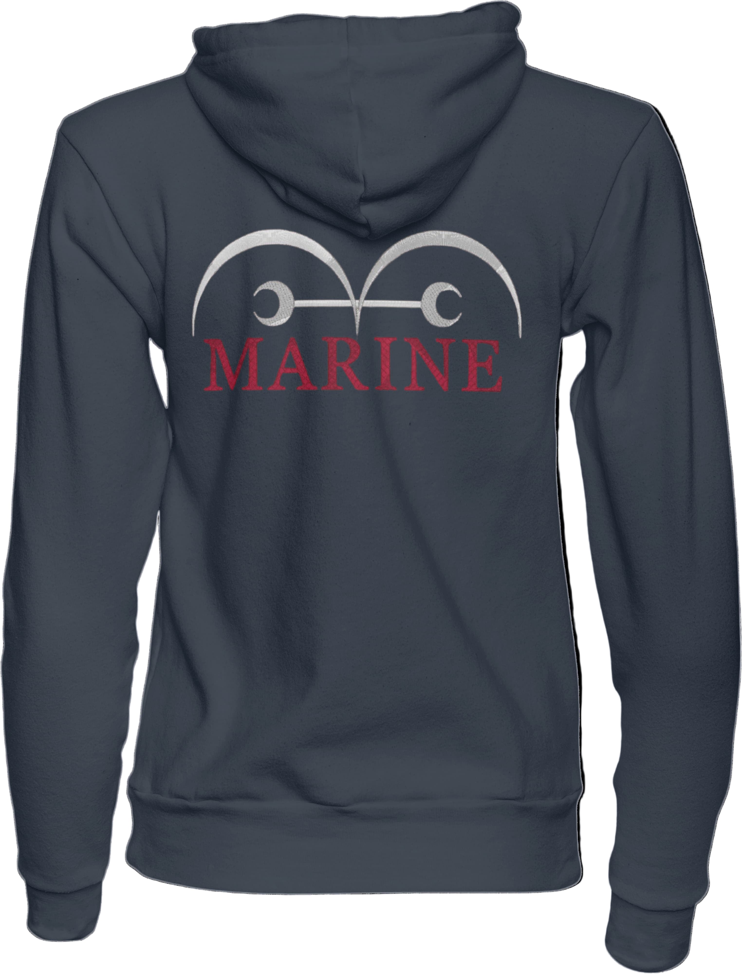 Ricamo Personalizzato - Felpa Ricamata Anteriormente e Posteriormente Unisex – Morbida con Cappuccio e Tasca Frontale – Vice Admiral Garp-Biiply