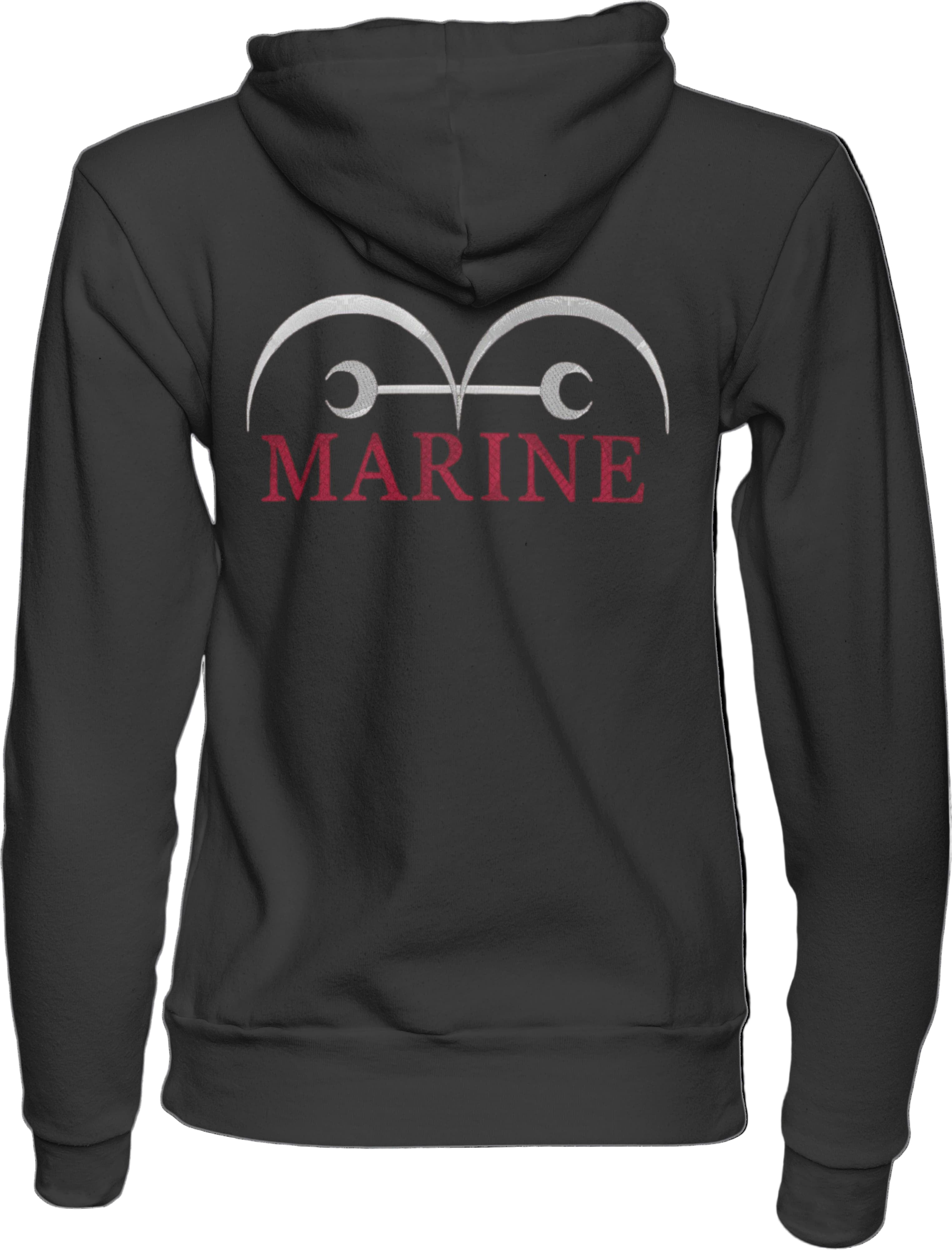 Ricamo Personalizzato - Felpa Ricamata Anteriormente e Posteriormente Unisex – Morbida con Cappuccio e Tasca Frontale – Vice Admiral Garp-Biiply