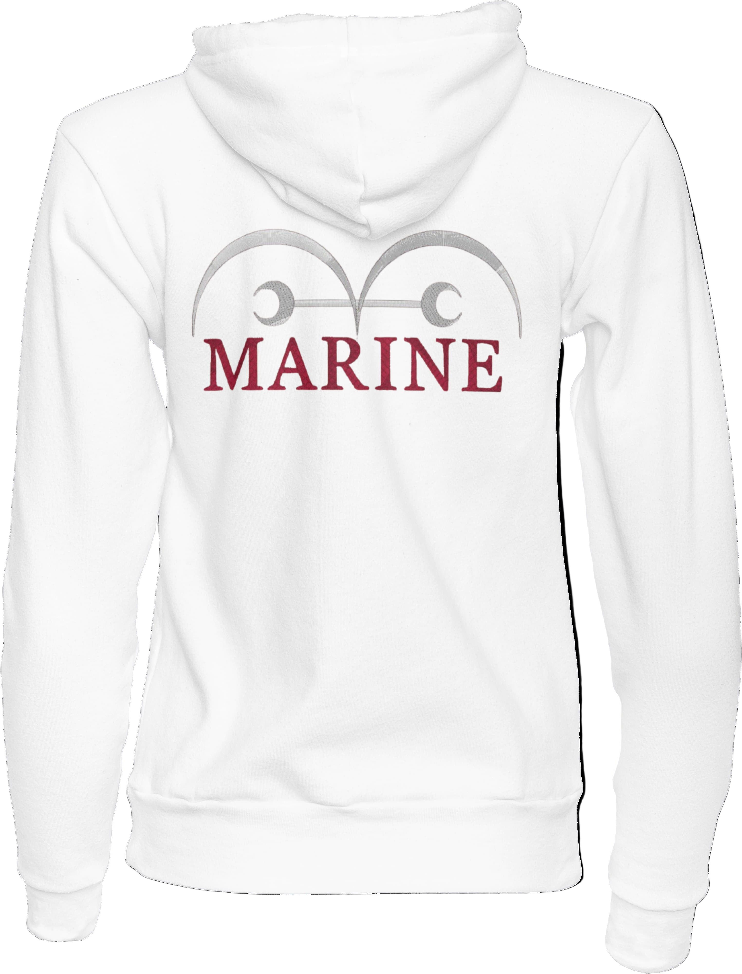 Ricamo Personalizzato - Felpa Ricamata Anteriormente e Posteriormente Unisex – Morbida con Cappuccio e Tasca Frontale – Vice Admiral Garp-Biiply
