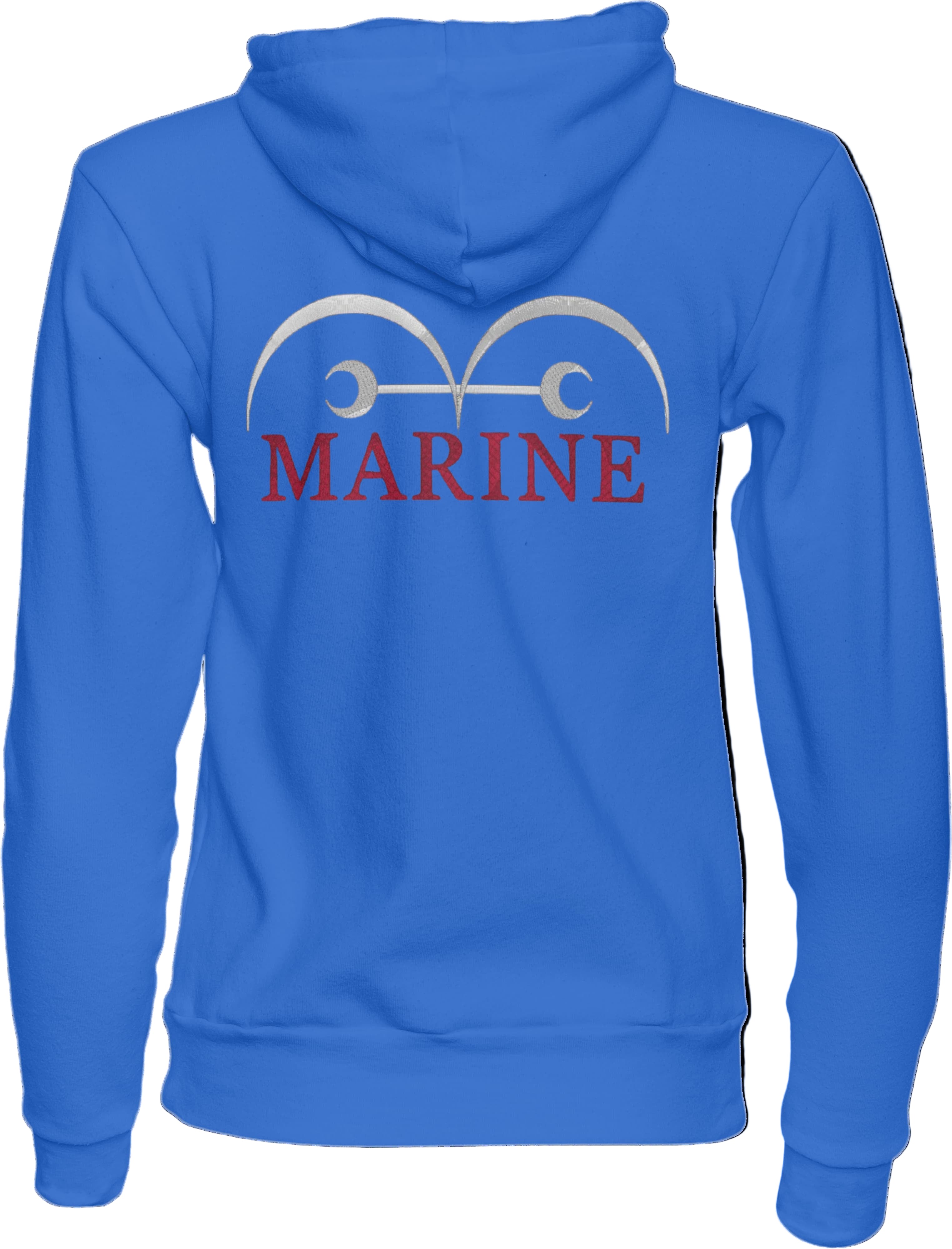 Ricamo Personalizzato - Felpa Ricamata Anteriormente e Posteriormente Unisex – Morbida con Cappuccio e Tasca Frontale – Vice Admiral Garp-Biiply