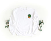 Ricamo Personalizzato - Felpa Ricamata Unisex a Girocollo – Morbida e Confortevole – Design Aloe-Biiply