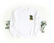Ricamo Personalizzato - Felpa Ricamata Unisex a Girocollo – Morbida e Confortevole – Design Cactus-Biiply