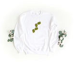 Unisex Crewneck Embroidered Sweatshirt – Soft and Comfortable – Windblown Leaves Design