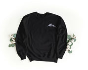 Ricamo Personalizzato - Felpa Ricamata Unisex a Girocollo – Morbida e Confortevole – Design Montagna-Biiply