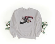Ricamo Personalizzato - Felpa Ricamata Unisex a Girocollo – Morbida e Confortevole – Design Swoosh Ken Kaneki-Biiply