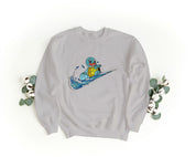 Ricamo Personalizzato - Felpa Ricamata Unisex a Girocollo – Morbida e Confortevole – Design Swoosh Squirtle-Biiply