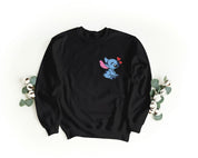 Ricamo Personalizzato - Felpa Ricamata Unisex a Girocollo Per Lui e Per Lei – Morbida e Confortevole – Design Stich e Angel-Biiply