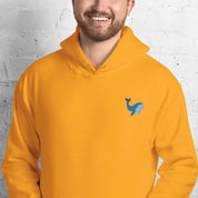 Ricamo Personalizzato - Felpa Ricamata Unisex con Cappuccio – Morbida – Design Balena-Biiply