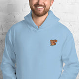 Unisex Embroidered Hoodie – Soft – Squirrel Design