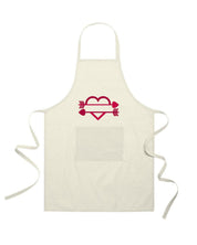 Ricamo Personalizzato - Grembiule in Cotone Riciclato – Sostenibile e Pratico – Cucina e Lavoro – Design Ricamato Cuore con Nome-Biiply