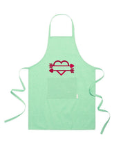 Ricamo Personalizzato - Grembiule in Cotone Riciclato – Sostenibile e Pratico – Cucina e Lavoro – Design Ricamato Cuore con Nome-Biiply
