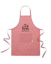 Ricamo Personalizzato - Grembiule in Cotone Riciclato – Sostenibile e Pratico – Cucina e Lavoro – Design Ricamato Gatti Happy Valentines Day-Biiply