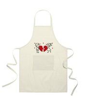 Ricamo Personalizzato - Grembiule in Cotone Riciclato – Sostenibile e Pratico – Cucina e Lavoro – Design Ricamato Innamorati con cuore-Biiply