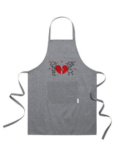 Ricamo Personalizzato - Grembiule in Cotone Riciclato – Sostenibile e Pratico – Cucina e Lavoro – Design Ricamato Innamorati con cuore-Biiply