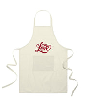 Ricamo Personalizzato - Grembiule in Cotone Riciclato – Sostenibile e Pratico – Cucina e Lavoro – Design Ricamato Scritta Love-Biiply