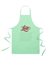 Ricamo Personalizzato - Grembiule in Cotone Riciclato – Sostenibile e Pratico – Cucina e Lavoro – Design Ricamato Scritta Love-Biiply
