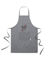 Grembiule in Cotone Riciclato – Sostenibile e Pratico – Cucina e Lavoro – Design Ricamato Scritta Love con Cuori